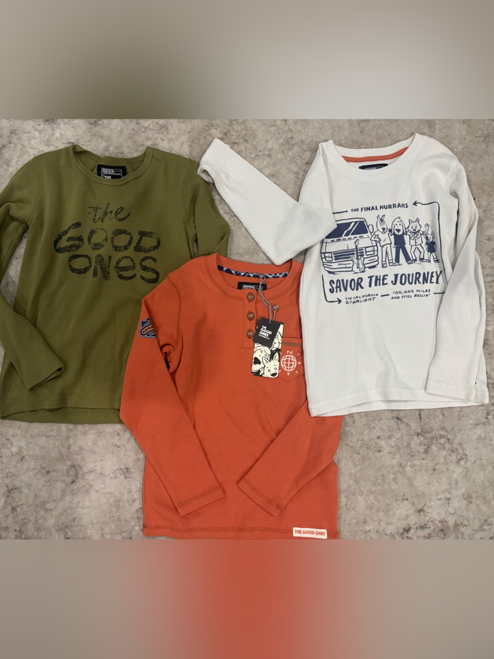 Matilda Jane, The Good Ones brand.  Three thermal shirts.  Size 11/12.  NWOT